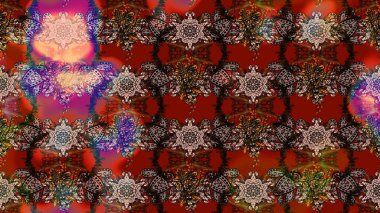 Küçük çiçekteki sevimli çiçek deseni. Güzel karalamalı çiçek desenli çizim. Güzel kumaş deseni. Raster illüstrasyonu.