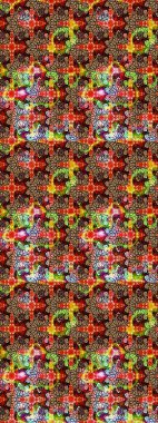 Güzel kumaş deseni. Düz Çiçek Elementleri Tasarımı. Renkli Yaz Temalı eskiz kalıbı. Yazdır. Güzel eskiz şekli. Raster çiçekli arka plan.