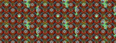 Patlayan çiçekler soyut olarak yerleştirilmiş. Raster deseni. Kahverengi ve kırmızı renklerde bahar çiçekleri. Raster illüstrasyonu.