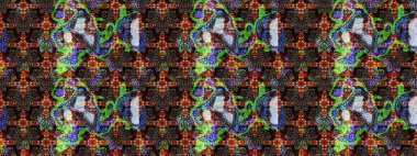 Yatak çarşafları, ceket, paket tasarımı, kumaş ve moda kavramları için tekstil baskısı. Eskiz modeli etnik tasarım. Çiçekleri, deniz kabukları, mandalaları ve suluboya efektleri olan deniz altyapısı.