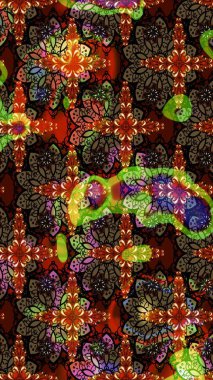 Raster düz çiçek çizim deseni. Kahverengi ve siyah renkli çiçekler. Tasarım hediye paketi, tebrik kartları, posterler ve afiş tasarımı.