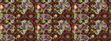 Anti-stres için soyut örnek sayfası. Raster illüstrasyonu. Kahverengi ve kırmızı renklerde.