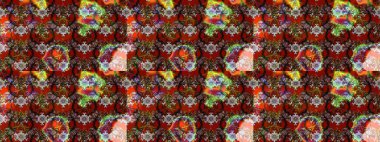 Sevimli çiçek raster deseni. Kahverengi ve kırmızı renkte çiçekler. Sketch Colour Spring Theme eskiz kalıbı. Düz Çiçek Elementleri Tasarımı.