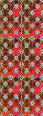 Raster illüstrasyonunda kusursuz çiçek deseni. Kahverengi ve gri renkte çiçekler.