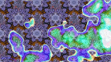 El çizimi. Güzel kumaş deseni. Raster illüstrasyonu. Çiçekler, dallar, otlar ve çiçekler.