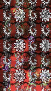 Çiçek deseni. Raster illüstrasyonu. Flower eskiz arka planı. Şatafatlı bahar bahçesi dokusu.