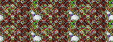 Kahverengi ve yeşil lale çiçekli Raster eskiz deseni. Doğal kozmetik ürünleri, parfüm, çiçekçi dükkanı için bahar ihalesi tasarımı. Karşılama ya da düğün geçmişi olarak kullanılabilir. Paket kağıdı için en iyisi..