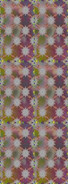 Gri ve kahverengi renkli çiçekler. Raster illüstrasyonunda kusursuz çiçek deseni.