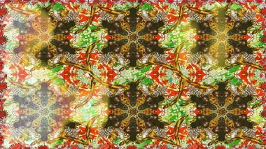 Klasik raster şablonu. Kahverengi, bej ve altın desenli. Tekrarlayan ögelerle kusursuz soyut arkaplan.