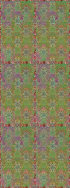 Asya tekstil tarzında. Kusursuz çiçek deseni. Raster illüstrasyonu. Raster illüstrasyonu. Yeşil ve nötr renkte çiçekler.