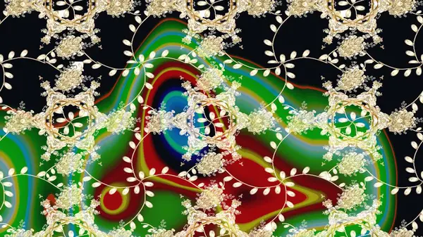 Raster deseni. Raster illüstrasyonu. Yumuşak, bahar çiçekleri siyah renklerde. Patlayan çiçekler soyut yerleştirilmiş.