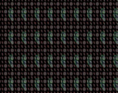 Raster düz çiçek çizim deseni. Hediye ambalaj kağıdı, tebrik kartları, posterler ve pankart tasarımı. Siyah ve gri renkte çiçekler.