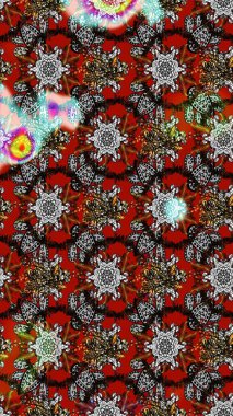 Raster deseni. Suluboya etkisi. Botanik çizim kalıbı. Organik elementler.