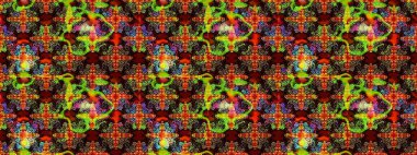 Vadinin çiçekleri siyah ve kahverengi renklerde. Çiçeksel çizim kalıbının çizimi.