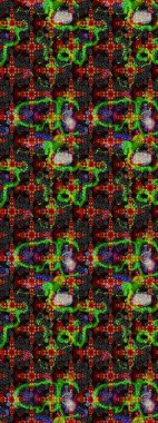 Güzel kumaş deseni. Renkli Bahar Teması eskiz kalıbı. Düz Çiçek Elementleri Tasarımı. Raster illüstrasyonunda çiçek deseni çizimi.