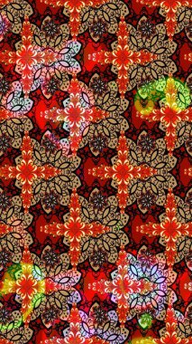 Güzel kumaş deseni. Zentangle soyut çiçekleri. Düz Çiçek Elementleri Tasarımı. Raster illüstrasyonu. Karalama çiçeği. Renkli Bahar Teması çizim şablonu.