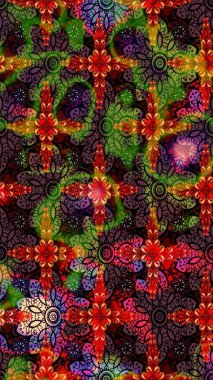 Renkli Bahar Teması eskiz kalıbı. Düz Çiçek Elementleri Tasarımı. Sevimli çiçek raster deseni. Kahverengi ve siyah renkte çiçekler.