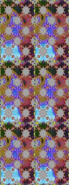 Çiçekli el, pürüzsüz desen çizmiş. Modern gelişim, gri ve kahverengi raster arka plan duvar kağıdı çizimi, klasik çizgiler, desenli desenli çiçekler, çiçekli süsler..