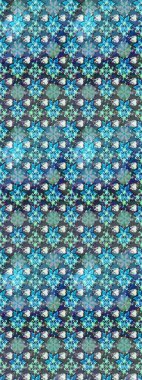 Mavi renkli çiçekler. Hediye ambalaj kağıdı, tebrik kartları, posterler ve pankart tasarımı. Raster düz çiçek çizim deseni.