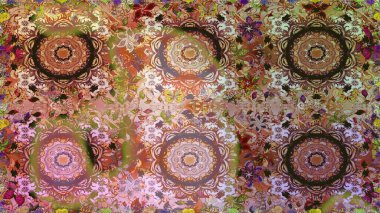 Kahverengi ve nötr renklerde altın elementlerle kusursuz desen. Klasik klasik klasik arka plan. Geleneksel oryantasyon süsü. Kusursuz klasik raster altın desenli.