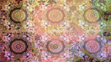 Antika altın tekrarlanabilir duvar kağıdı. Tarafsız ve bej renklerde altın element. Damask arkaplanı tekerrür ediyor. Barok tarzında altın çiçek süsü..