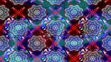 Parlak çiçekli kolaj çiçeği mavisi. Çiçekli zambakların eskiz geçmişi. Çiçek tasarımı için inanılmaz kolaj cennet tarzı..