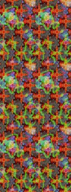 Çiçek izi. Suluboya çizim kalıbı. Çiçekler suluboya tarzında kahverengi ve yeşil renklerde.