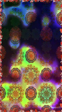 Raster deseni. Çiçekli, suluboya desenli kusursuz çiçek deseni. Süslü kumaş deseni.