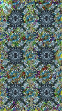 Şirin, zarif çiçekler Raster illüstrasyonu. Tekstil için figür. Davetiye ve kartpostal tasarımı için dekoratif çiçek unsurları. Poster ya da kapak için arka plan. Yapraklı kusursuz desen.