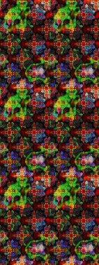 Çiçekli eskiz deseni. El çizimi. Siyah ve kahverengi renkte çiçekler. Suluboya çizimi.