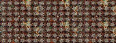 Güzel çiçek deseni. Kahverengi ve gri renkli çiçekler. Renkli Bahar Teması eskiz kalıbı. Düz Çiçek Elementleri Tasarımı.