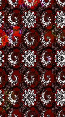 Yumuşak, bahar çiçekleri siyah ve kahverengi renklerde. Raster illüstrasyonu. Raster çiçek desenli ve çiçekli..