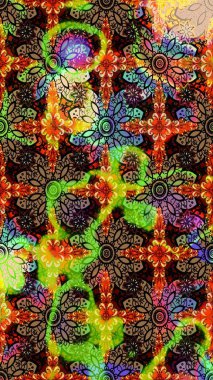 Siyah ve kahverengi renkler üzerine çiçek desenli eskiz, el yapımı papatyalar, papatyalar. Tekrarlayan çiçek arkaplanı, zarif siyah ve kahverengi çiçek duvar kağıdı.