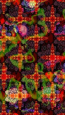 Renkli Bahar Teması eskiz kalıbı. Düz Çiçek Elementleri Tasarımı. Güzel çiçek deseni. Kahverengi ve siyah renkte çiçekler.