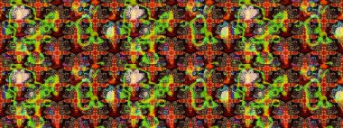 Siyah ve kahverengi renklerde. Raster illüstrasyonu. Çiçekli güzel suluboya desen.