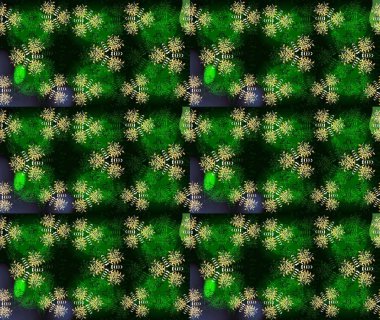 Çiçek ve yapraklı çiçek deseni. Raster illüstrasyonu. Küçük çiçekli şirin desen.