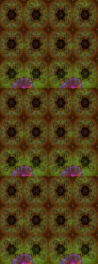 El çizimi, soyut ve süslü elementler. Kahverengi renkli. Klasik çiçekler. Yaz çiçekleri teması. Suluboya resim taklit Raster illüstrasyonu.