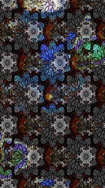 Raster illüstrasyonu. Çiçekli yumuşak bir eskiz şekli. Yumuşak, bahar çiçekleri siyah ve gri renklerde. Raster çiçekleri klasik tarzda resmedilir..