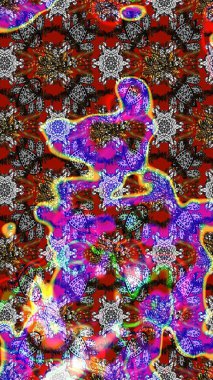 Çiçekli çiçek deseni, suluboya. Süslü kumaş deseni. Raster deseni.