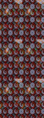 Raster illüstrasyonundaki çiçek desenli çizim. Siyah ve gri renkte çiçekler.