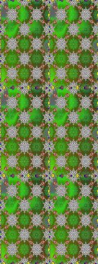 Çiçekli karalama şeklinde Raster çiçek deseni. Nazik, narin çiçek arkaplanı. Yeşil ve gri renkte çiçekler.