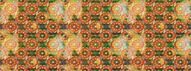 Raster altın pürüzsüz desen. Kahverengi ve turuncu renklerde altın desenli altın elementler. Düz elle çizilmiş klasik koleksiyon. Arkaplan, kumaş, altın duvar kağıdı.