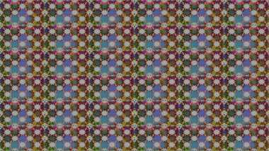 Kahverengi ve gri zarif küçük çiçekler ve kahverengi ve gri renkli komik böcekler, raster desen, illüstrasyon.