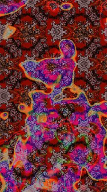 Sevgililer günü ve tebrik kartı konsepti için şık bir davetiye. Manzaralı çiçek deseni. Üst manzara, yumuşak kahverengi ve kırmızı renk tarzı. Çiçek kompozisyonu, el boyası, hassas şablon..