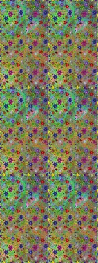 Asya tekstil tarzında. Kusursuz çiçek deseni. Renkli Bahar Temalı Kusursuz Arkaplan. Düz Çiçek Elementleri Tasarımı. Güzel kumaş deseni. Raster illüstrasyonu.