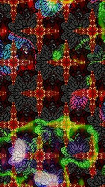 Raster illüstrasyonu. Yumuşak, bahar çiçekleri siyah ve gri renklerde. Raster çiçek desenli ve çiçekli..