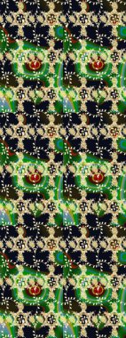 Küçük çiçekteki sevimli çiçek deseni. Siyah renkte çiçekler.