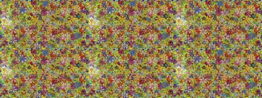 Raster dikişsiz çiçek deseni. Vadinin çiçekleri yeşil ve kahverengi renklerde.