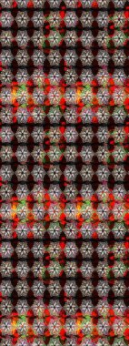 Raster illüstrasyonundaki çiçek desenli çizim. Renkli Bahar Teması eskiz kalıbı. Güzel kumaş deseni. Düz Çiçek Elementleri Tasarımı.