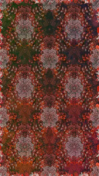 Çiçek deseni. Raster illüstrasyonu. Şatafatlı bahar bahçesi dokusu. Çiçeksiz arkaplan.